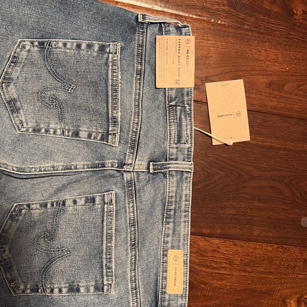NWT AG-ED Denim 32 Farrah Boot Crop high rise fit - Picture 4 of 7